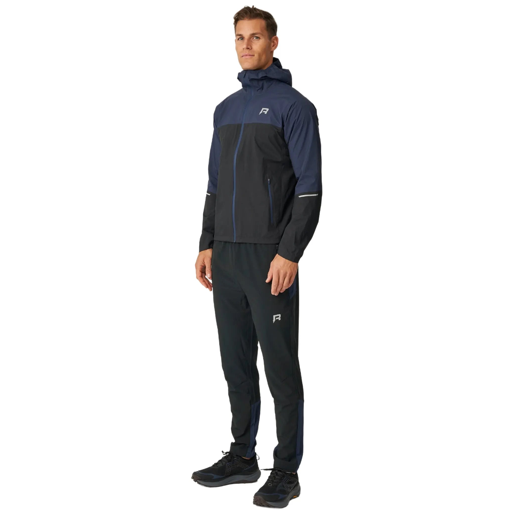 Front Side View of Reprimo Nova Black Navy Jacket REP254-455